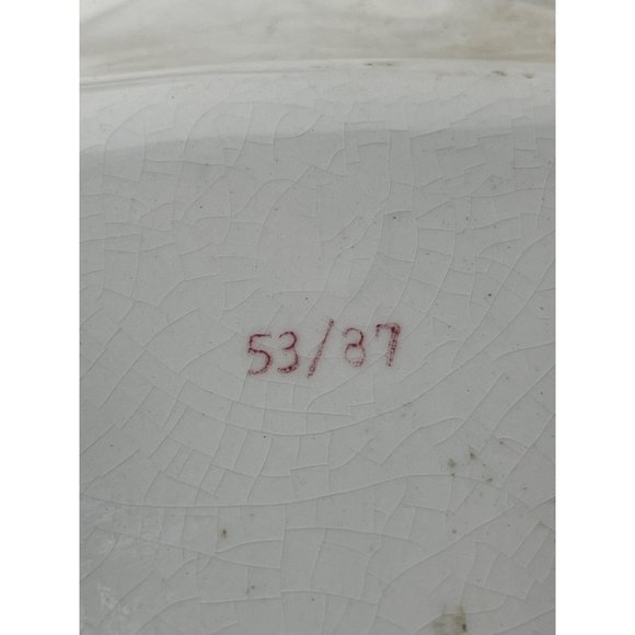 Two piece Italian Ceramic Serving Pieces Fruit Pie Server & Oval Bowl - Picture 3 of 4